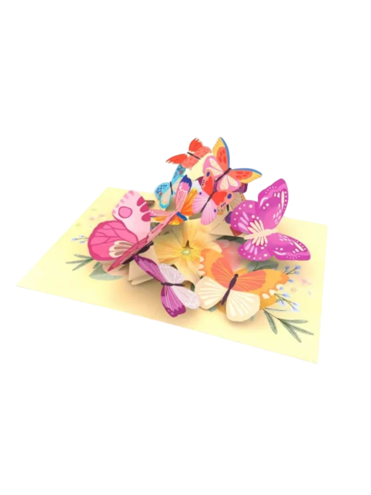 Origamo biglietto di auguri handmade con farfalle