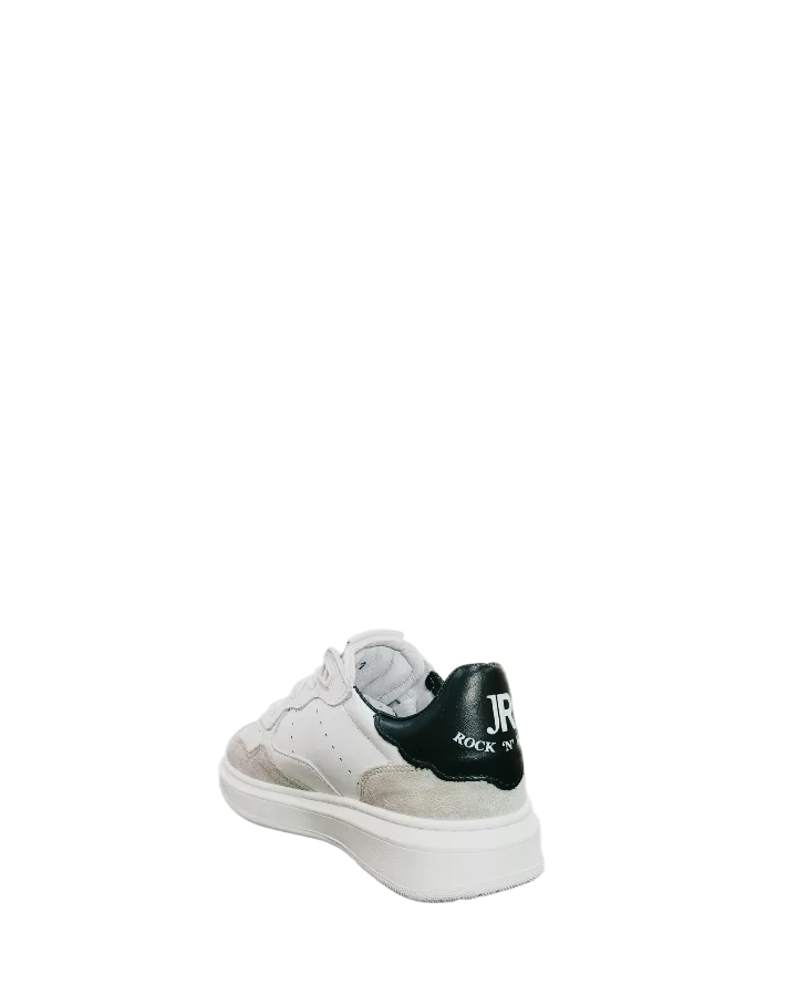John Richmond sneakers in pelle e suede bianco