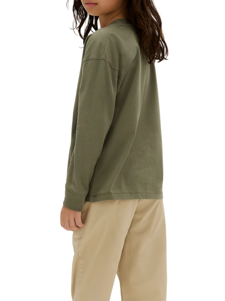 Calvin Klein Jeans T-shirt manica lunga taglio relaxed verde