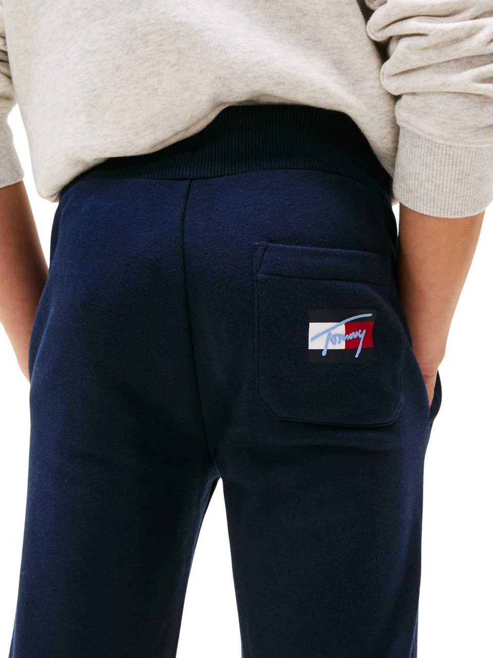 Tommy Hilfiger pantaloni joggers in felpa blu