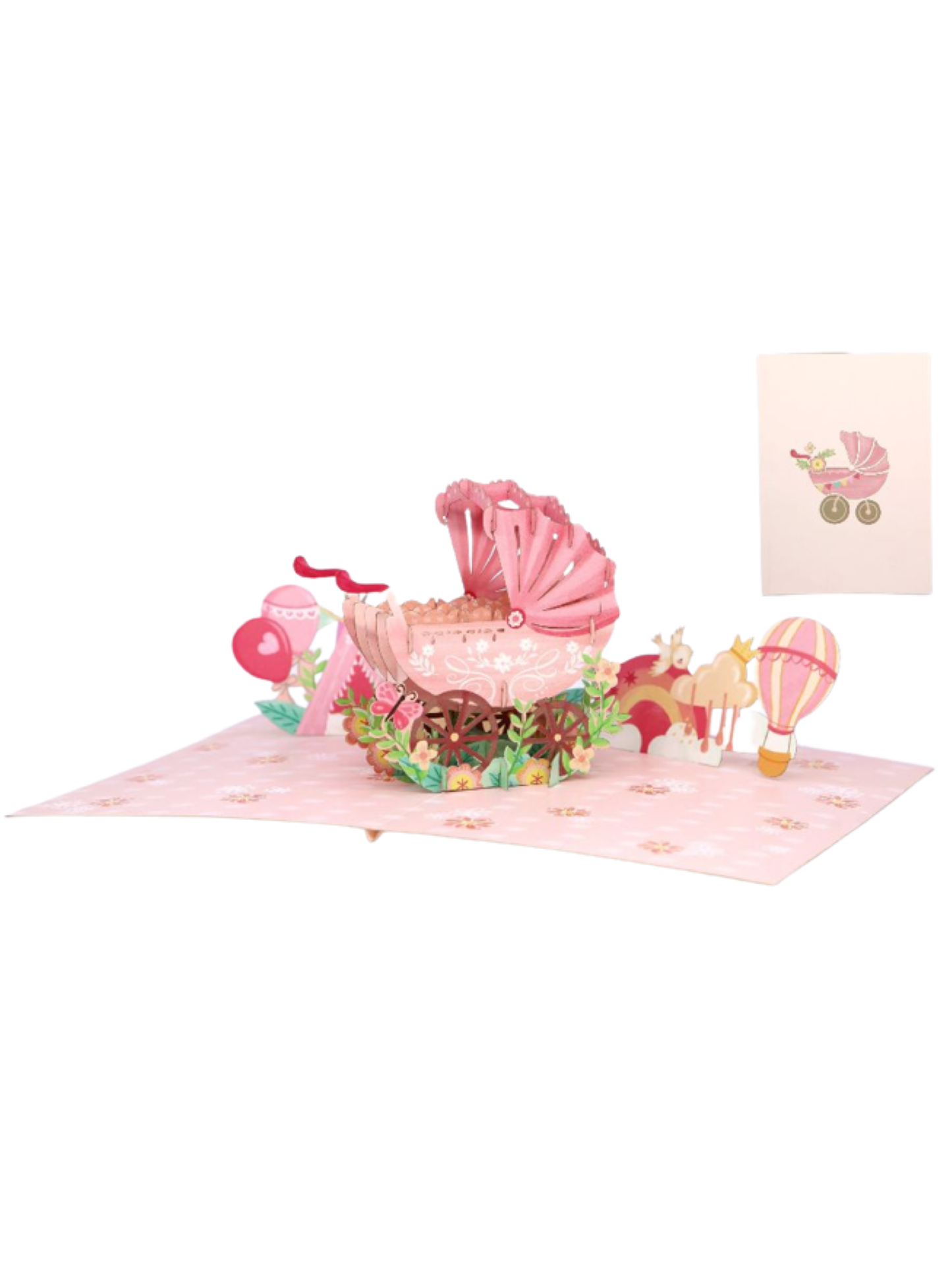 Origamo biglietto di auguri pop up per nascita bambina