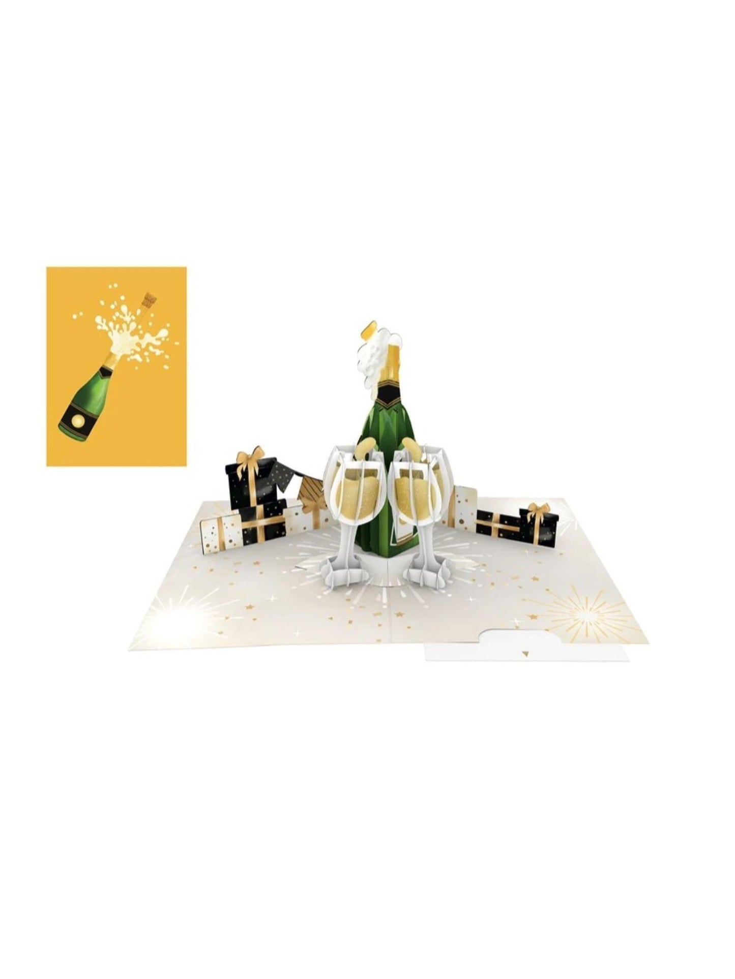 Origamo biglietto di auguri handmade con prosecco