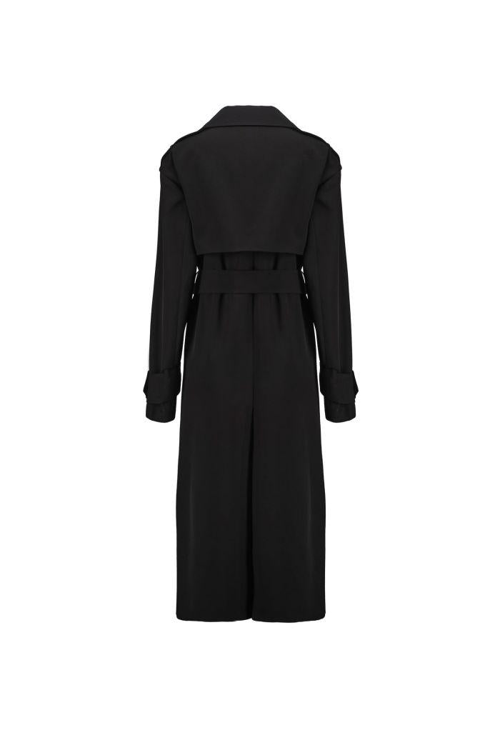 Aniye By trench doppiopetto lungo con cintura nero