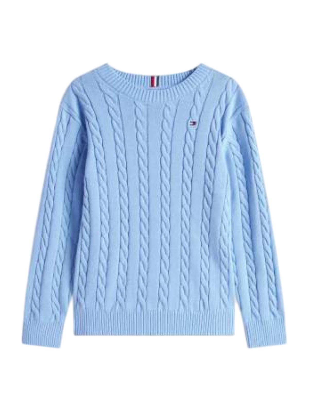 Tommy Hilfiger maglia con trecce azzurro - mem39