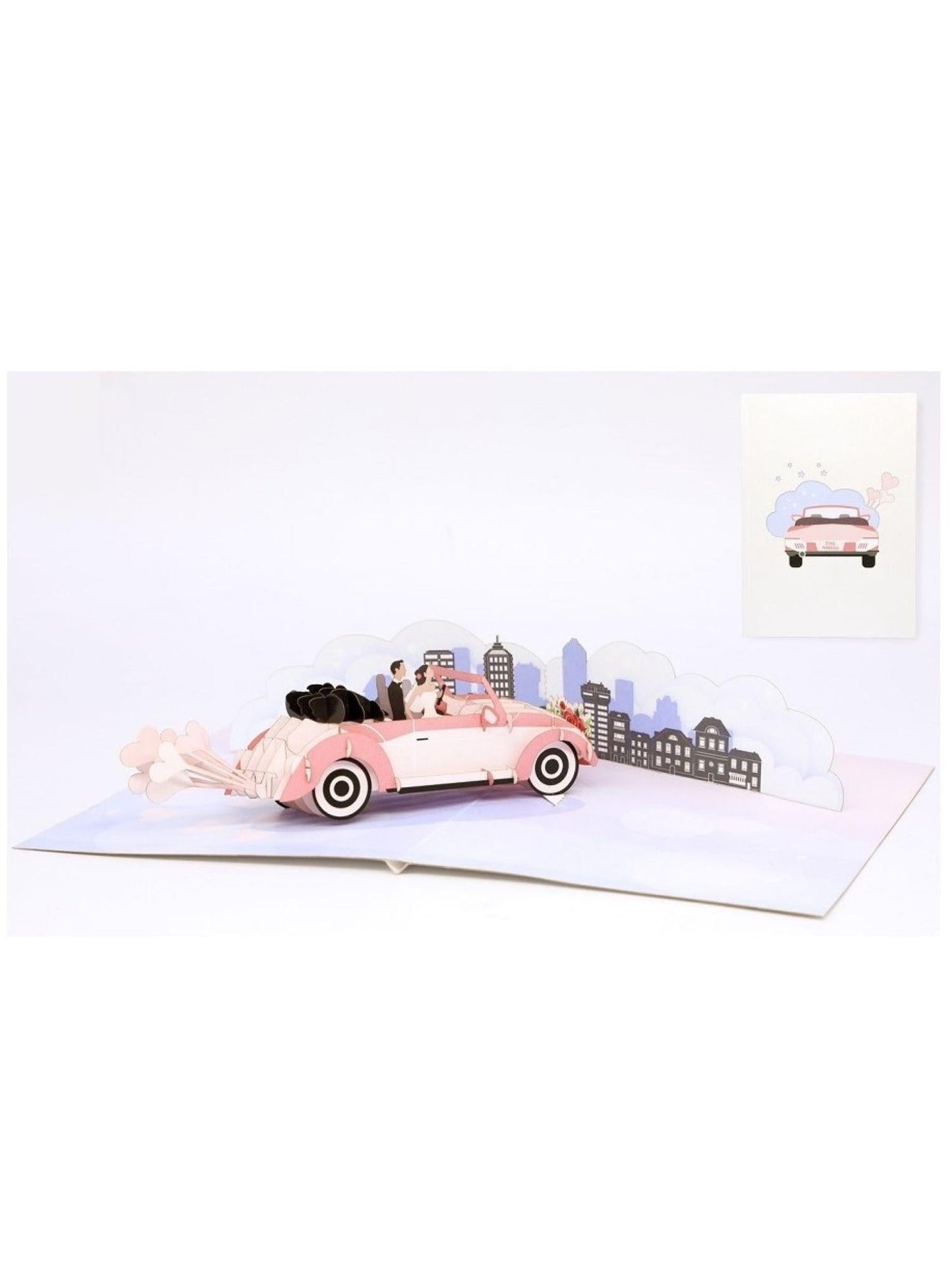 Origamo biglietto di auguri pop up per matrimonio con sposi