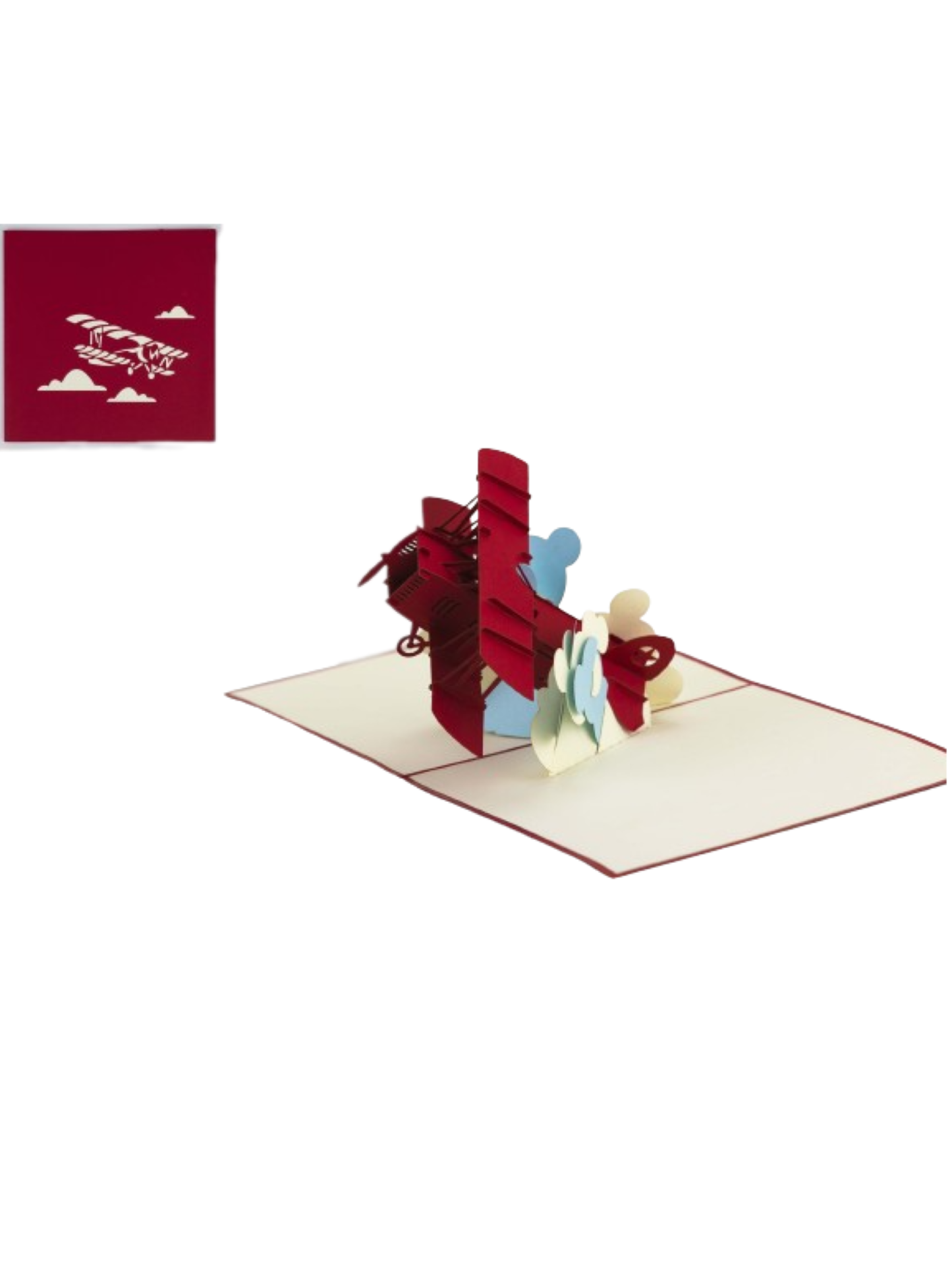 Origamo biglietto di auguri Biplano