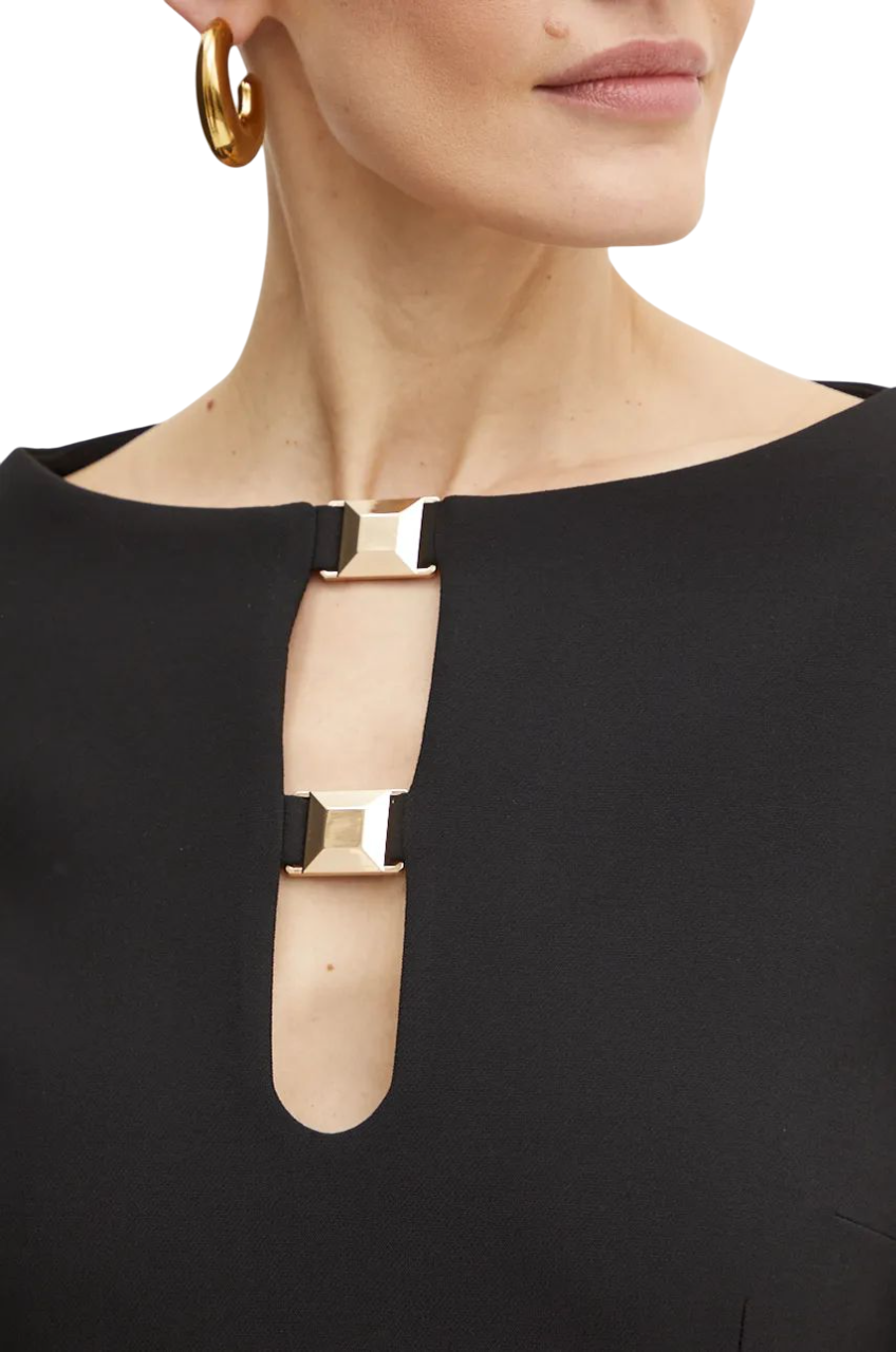 Simona Corsellini abito midi con cut out nero