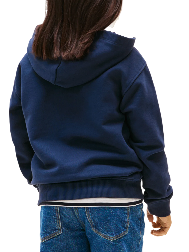 Tommy Hilfiger felpa bambino con zip e cappuccio blu