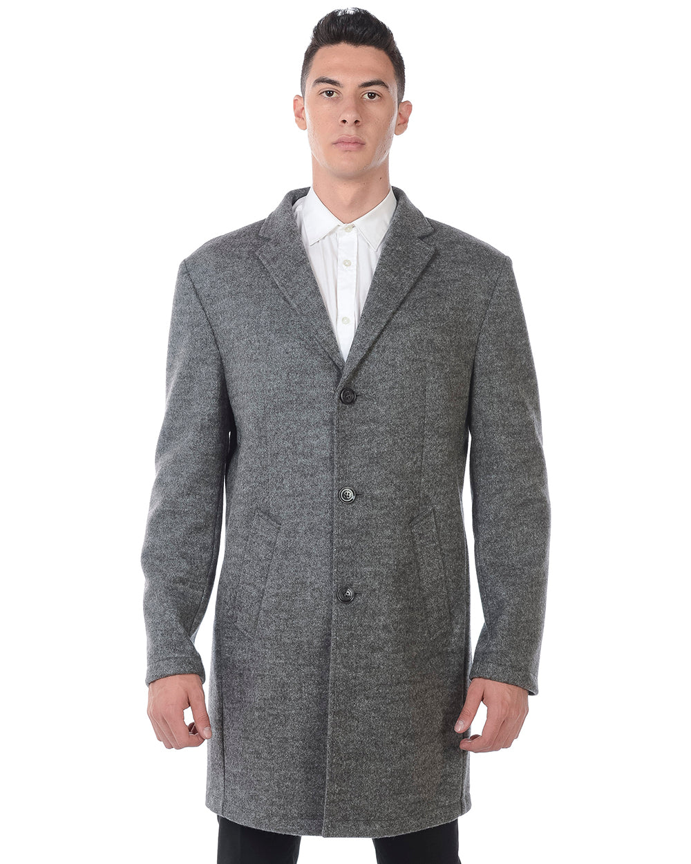 Elegante Cappotto Grigio Daniele Alessandrini 54 - mem39