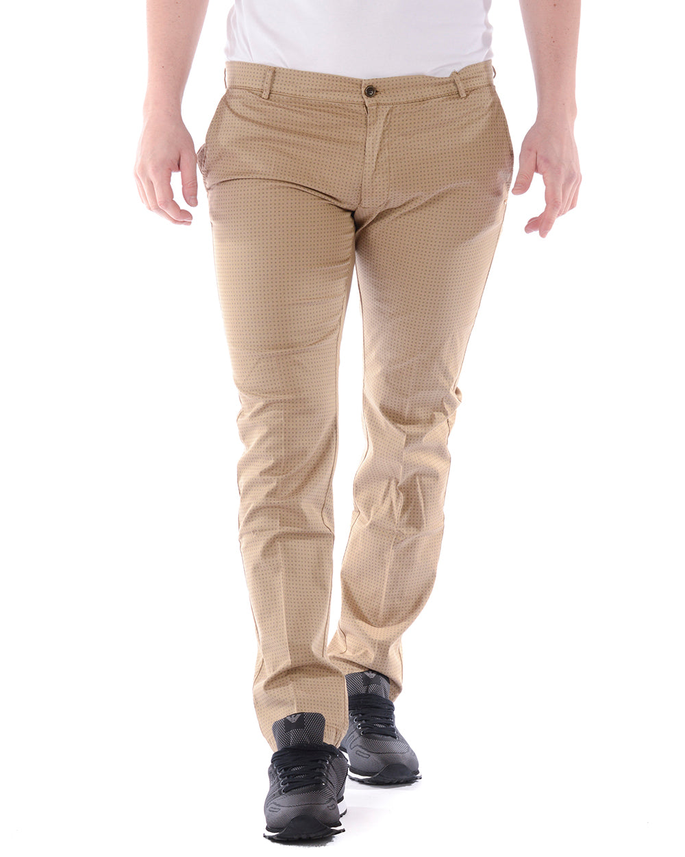 Pantaloni Daniele Alessandrini Beige Elasticizzati - mem39