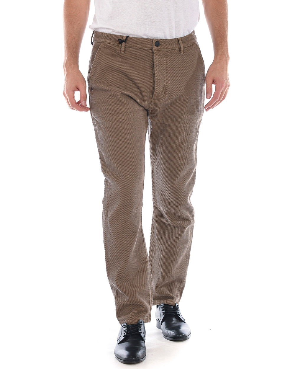 Pantaloni Beige Cotone ed Elastan by Daniele Alessandrini - mem39