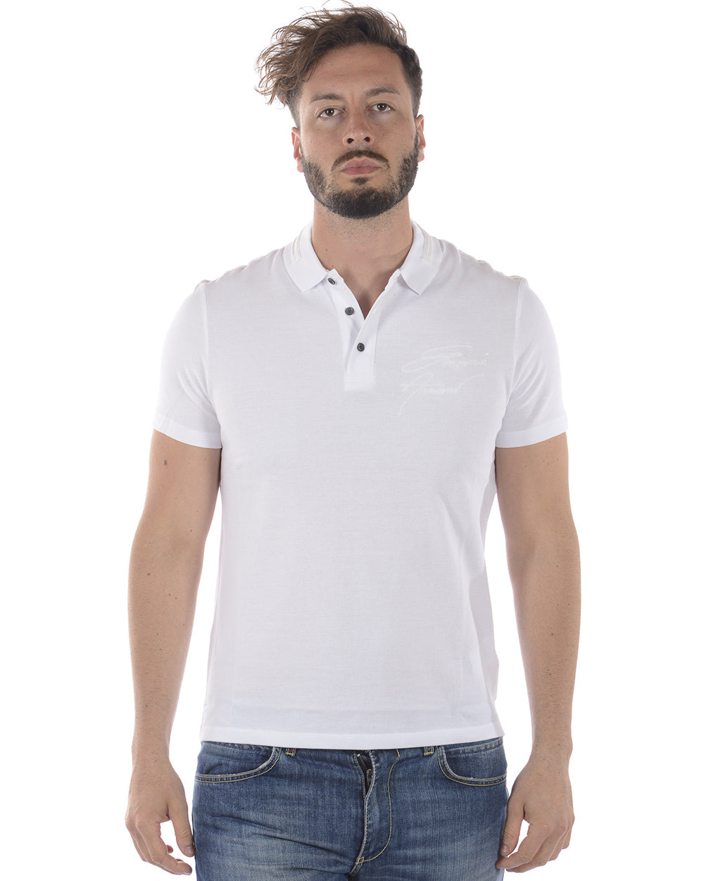 Polo Emporio Armani Bianco di Alta Qualità - mem39