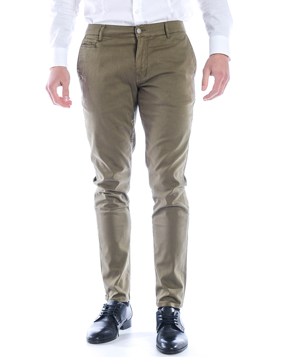 Pantaloni Verde M Cotone ed Elastan Daniele Alessandrini - mem39