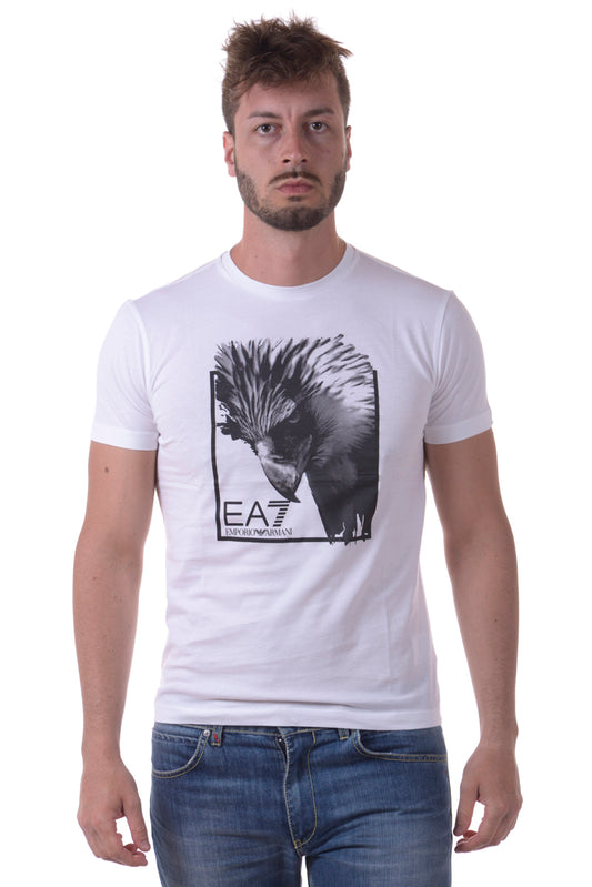 T-Shirt Bianca Maniche Corte Emporio Armani EA7 - mem39