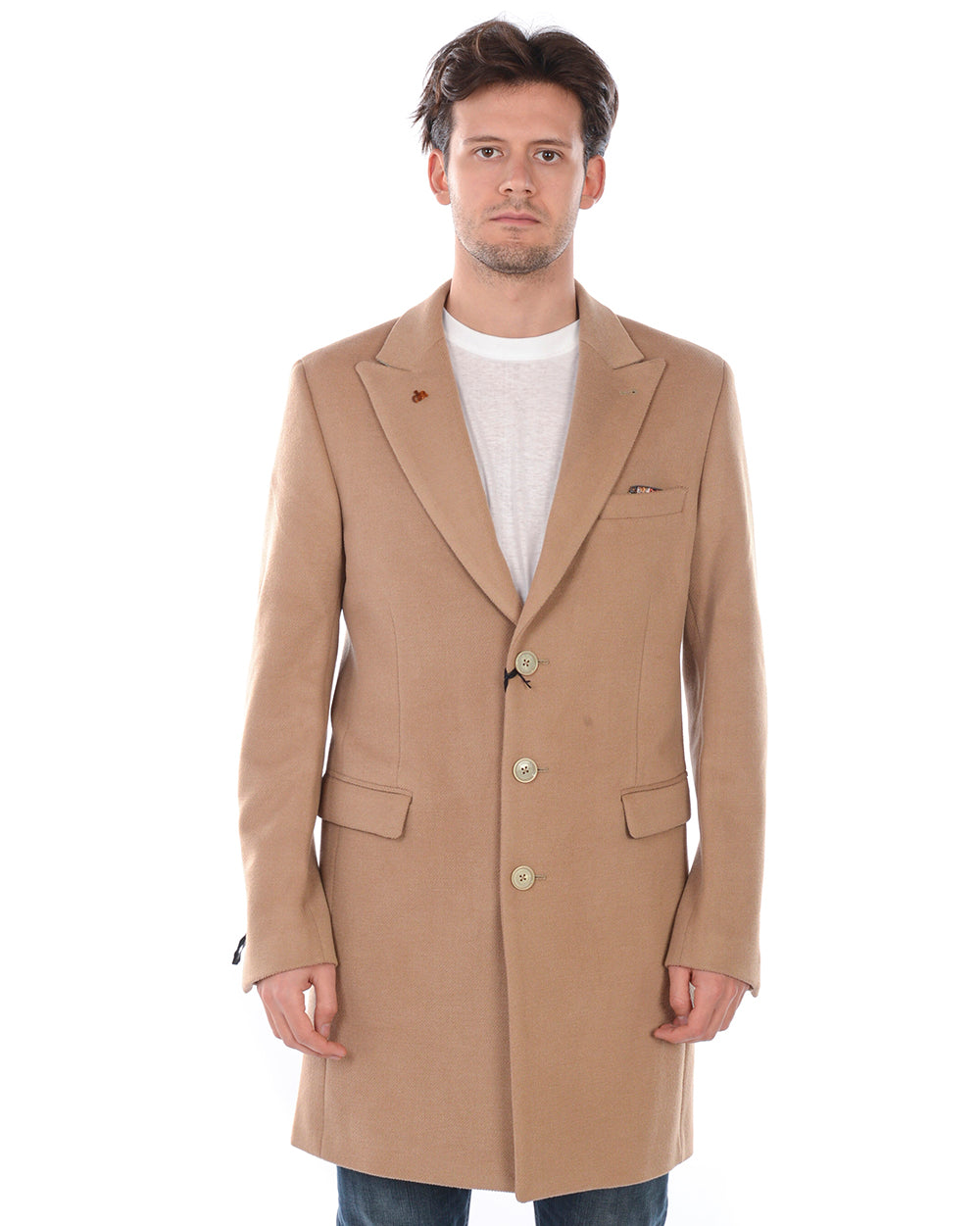 Cappotto Beige Daniele Alessandrini - mem39