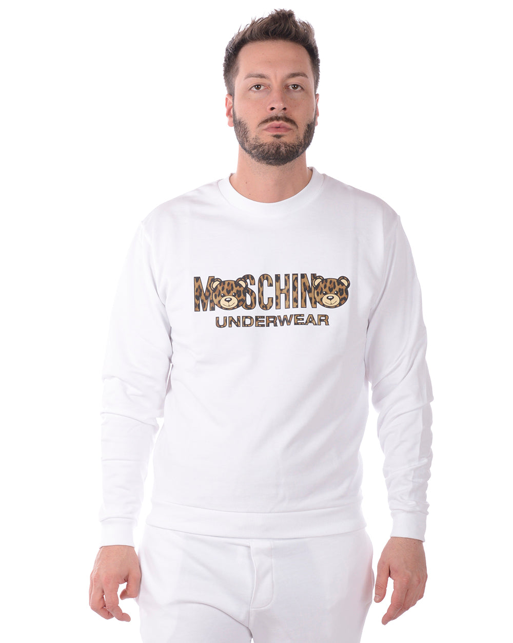 Felpa Moschino Underwear Nero in Cotone con Maniche Lunghe - mem39