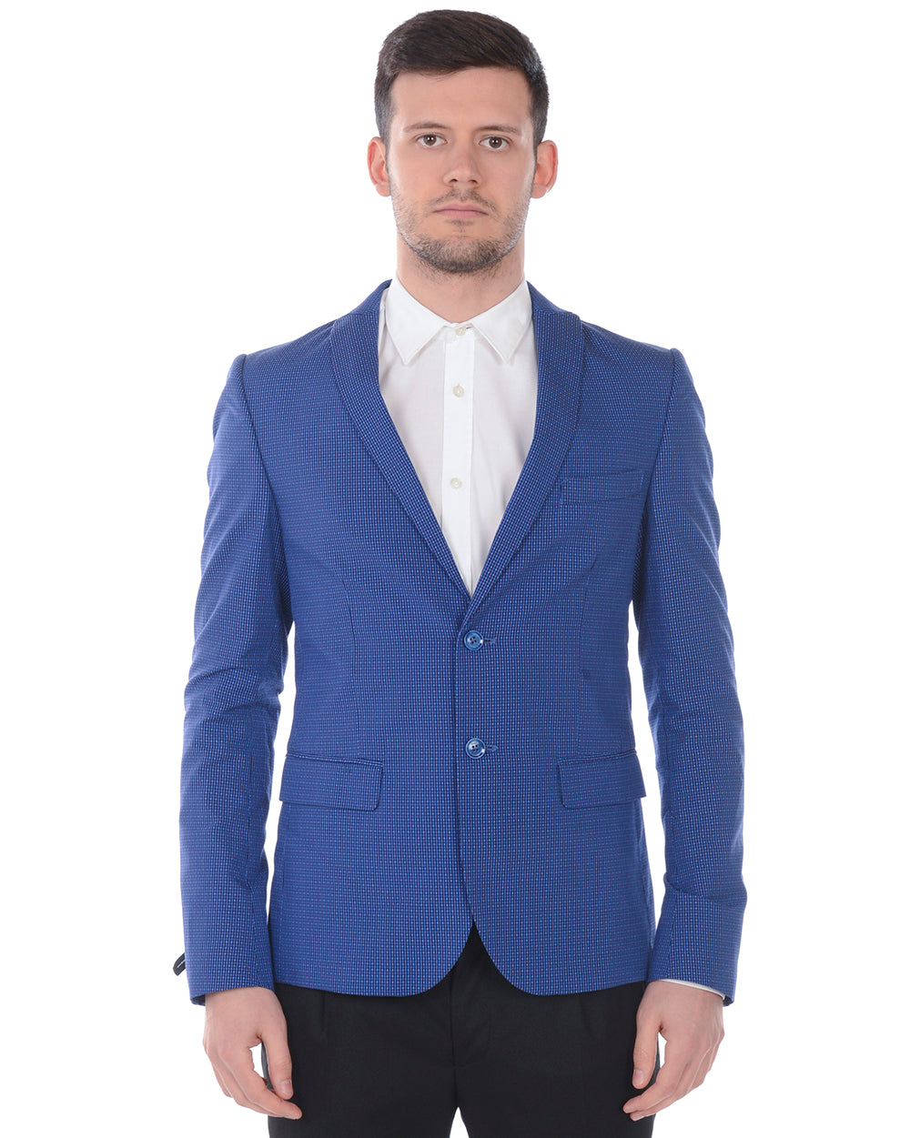 Giacca Blu Cotone Daniele Alessandrini Uomo - mem39