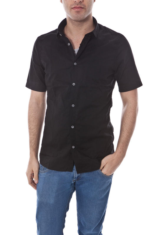 Camicia XL Daniele Alessandrini in Cotone Noir - mem39