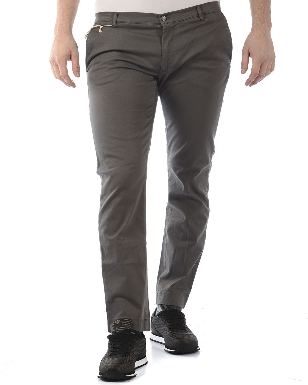 Pantaloni Blu Zip Bottone Daniele Alessandrini M - mem39