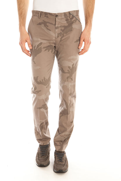 Pantaloni Daniele Alessandrini Beige 52 in Cotone Elastan - mem39