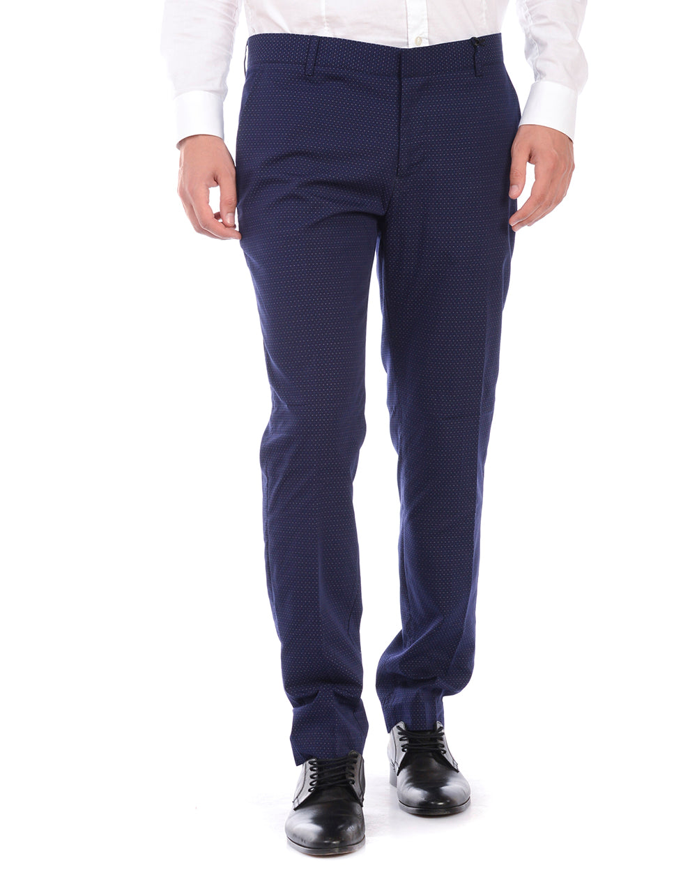 Pantaloni Blu Taglia 46 Daniele Alessandrini Elegante - mem39