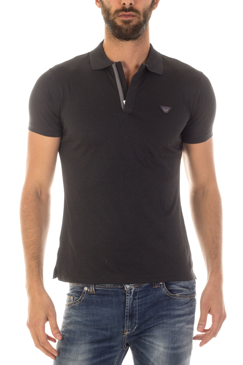 Polo Armani Jeans Bordeaux Scuro con Logo - mem39