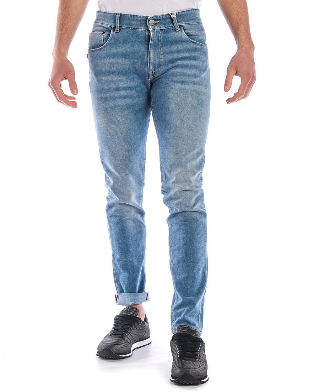 Jeans Eleganza Cotone Elasticizzato Daniele Alessandrini - mem39