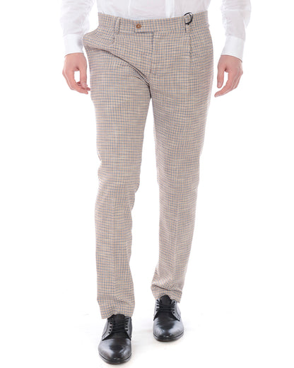 Pantaloni Beige in Lino Daniele Alessandrini - mem39