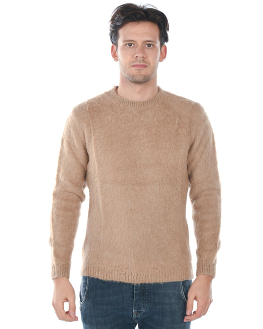 Maglia Beige Mix Materiali Pregiati - Daniele Alessandrini - mem39