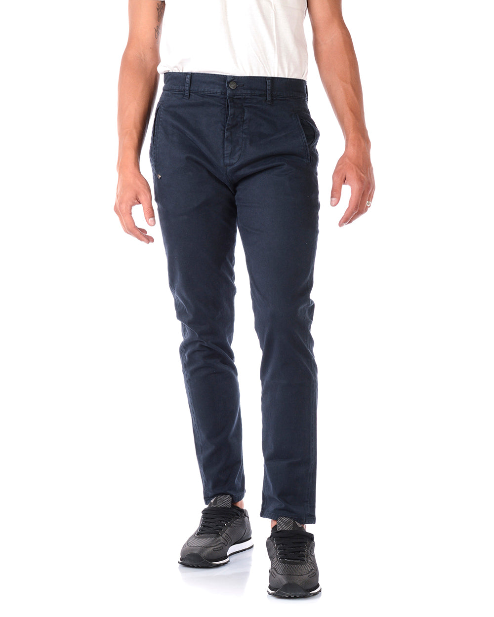 Jeans Blu Daniele Alessandrini con Chiusura a Bottoni - mem39