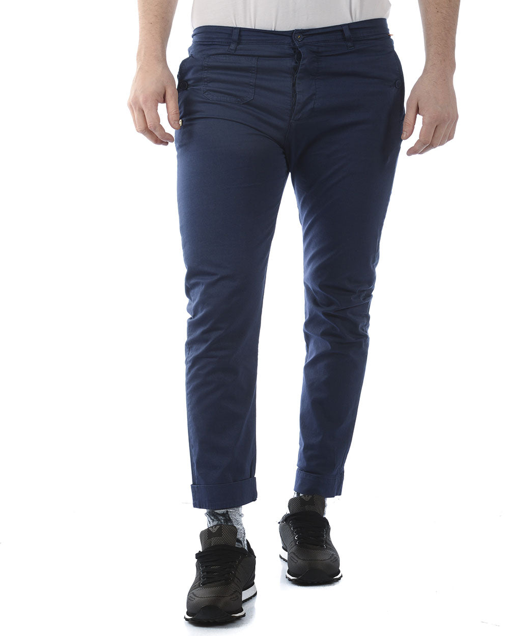 Pantaloni Eleganza Blu Daniele Alessandrini - mem39