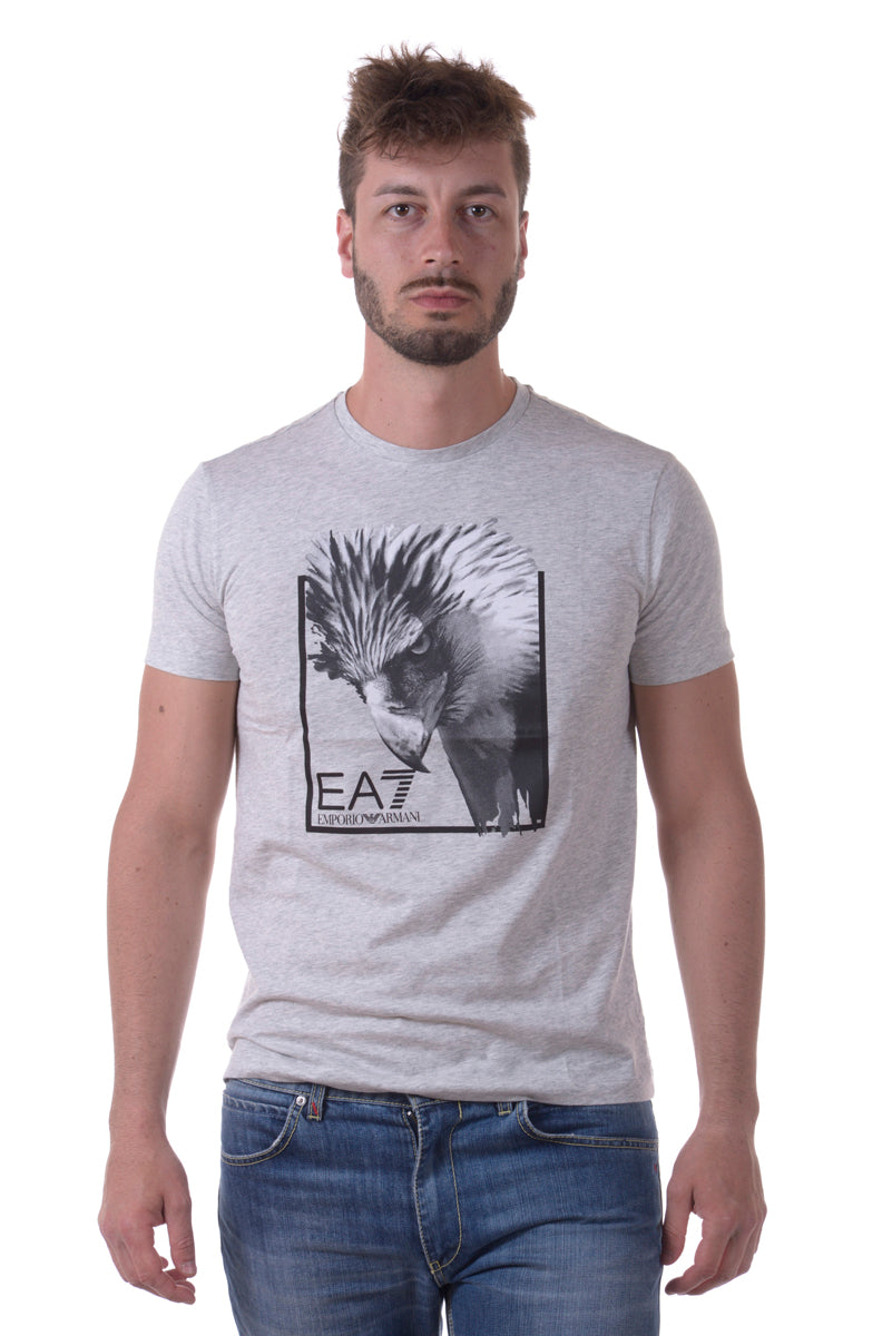 T-shirt Emporio Armani EA7 Blu Scuro con Logo Iconico - mem39