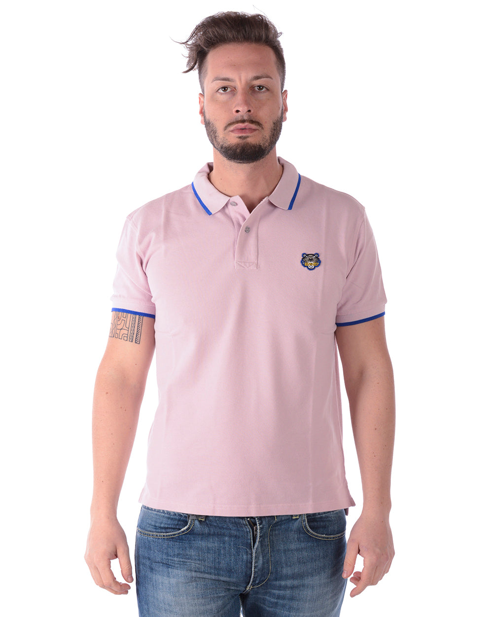 Polo Kenzo Rosa Arancione Ricamato XXXL - mem39