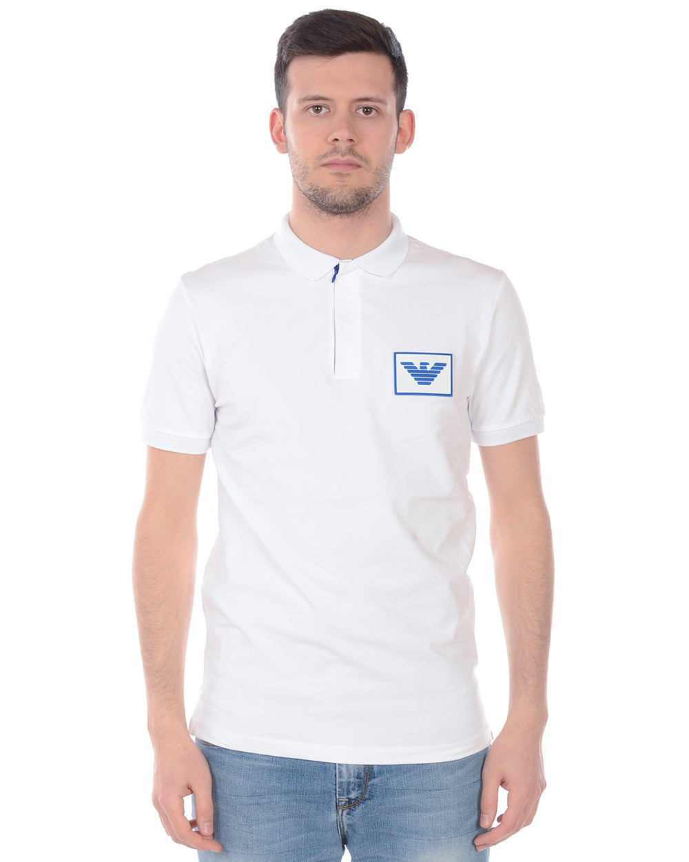 Polo Emporio Armani Bianco con Logo Rimovibile - mem39