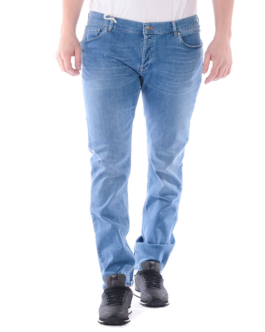 Jeans Blu Scuro Bottoni Daniele Alessandrini - mem39