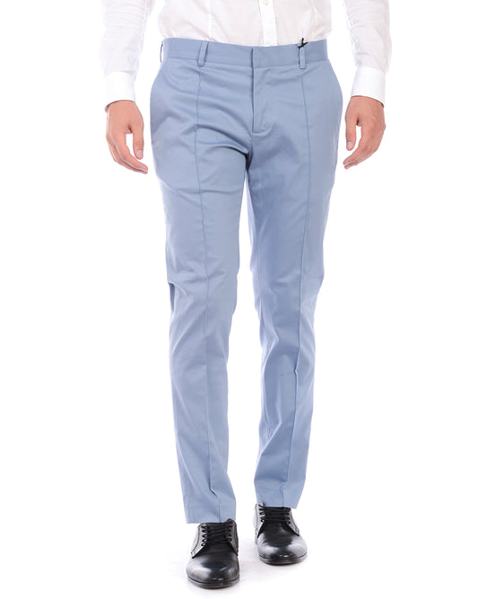 Pantaloni Formale Alessandrini 48 Azzurro - Eleganza senza Tempo - mem39