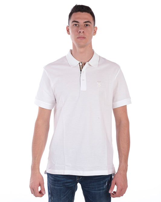 Polo Burberry XL Bianco ricamato - mem39