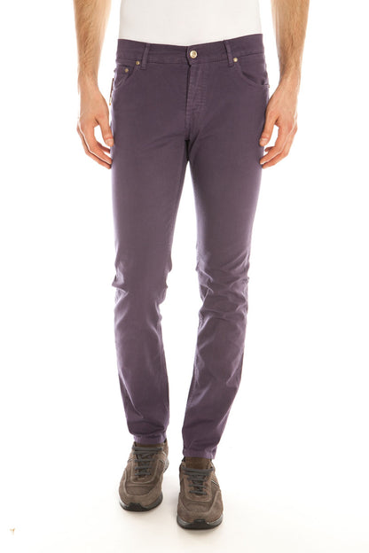 Pantaloni Skinny Viola Scuro Daniele Alessandrini - mem39