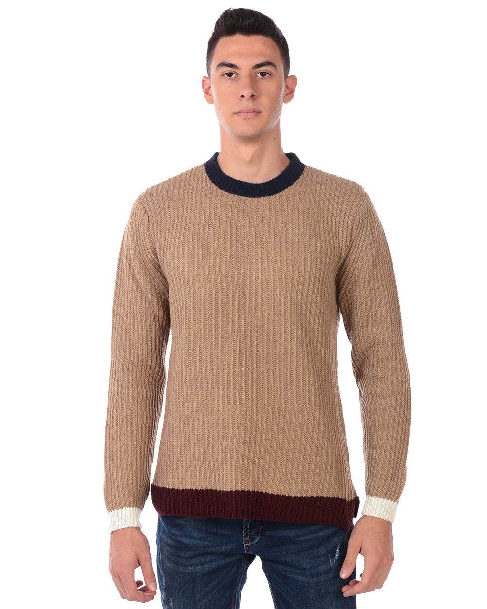 Maglione Beige Invernale Daniele Alessandrini - mem39