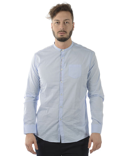 Camicia Daniele Alessandrini Cotone Azzurra Taille 42 - mem39