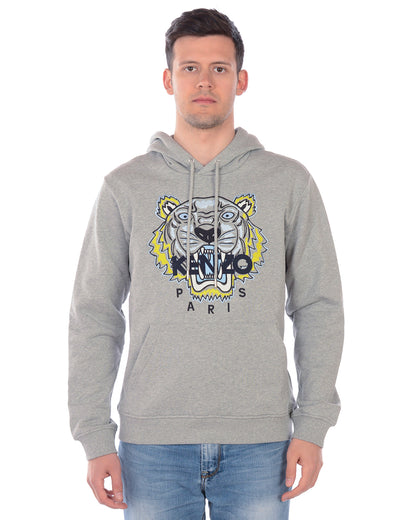 Felpa Kenzo Grigia Logo Ricamato - mem39