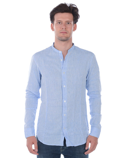 Camicia Daniele Alessandrini Slim Fit in Lino e Cotone - mem39