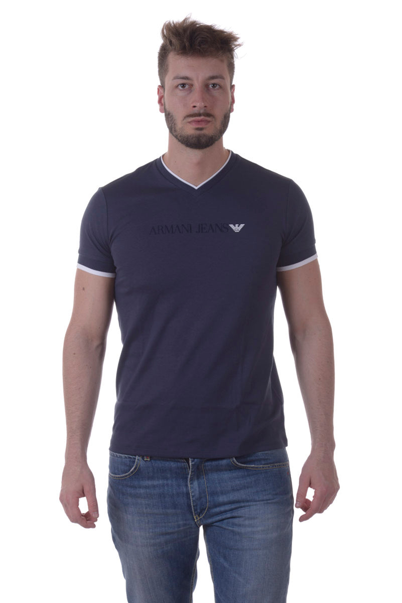 T-shirt Armani Jeans Blu Scuro - mem39