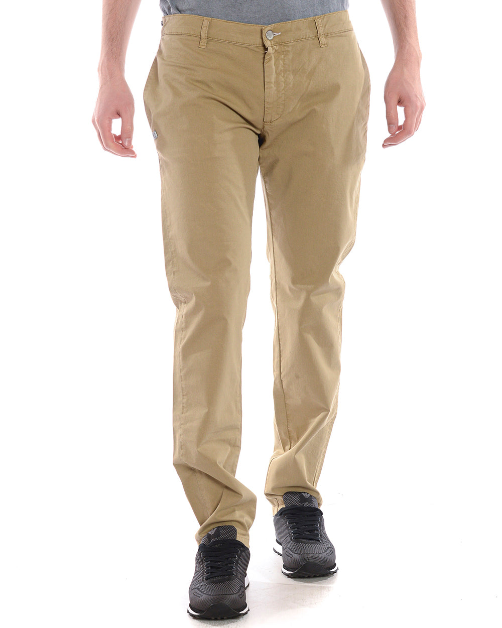 Pantaloni Daniele Alessandrini Beige Cotone ed Elastan - mem39