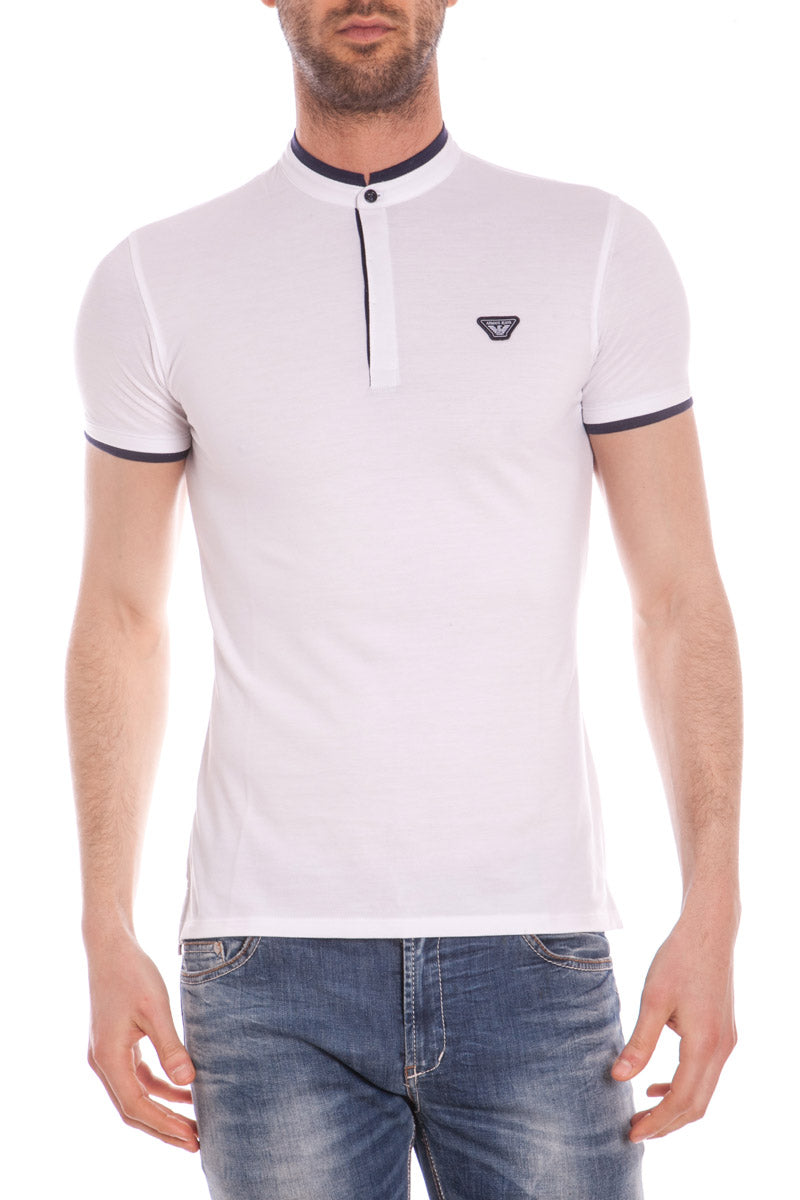 Polo Armani Jeans AJ XL Bianco con Colletto Coreano - mem39