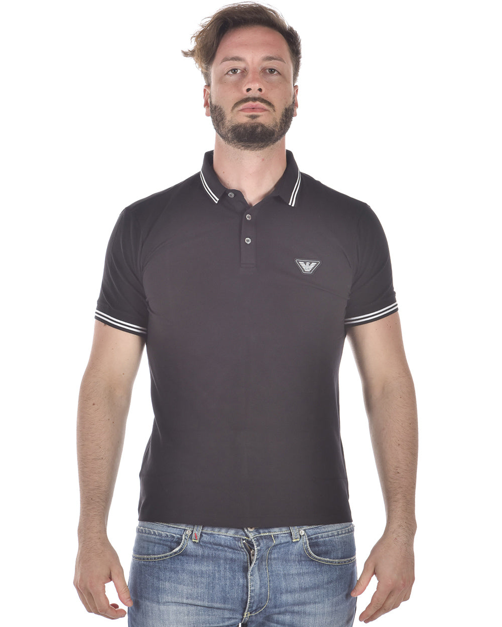 Polo Nero Elasticizzato Emporio Armani - mem39