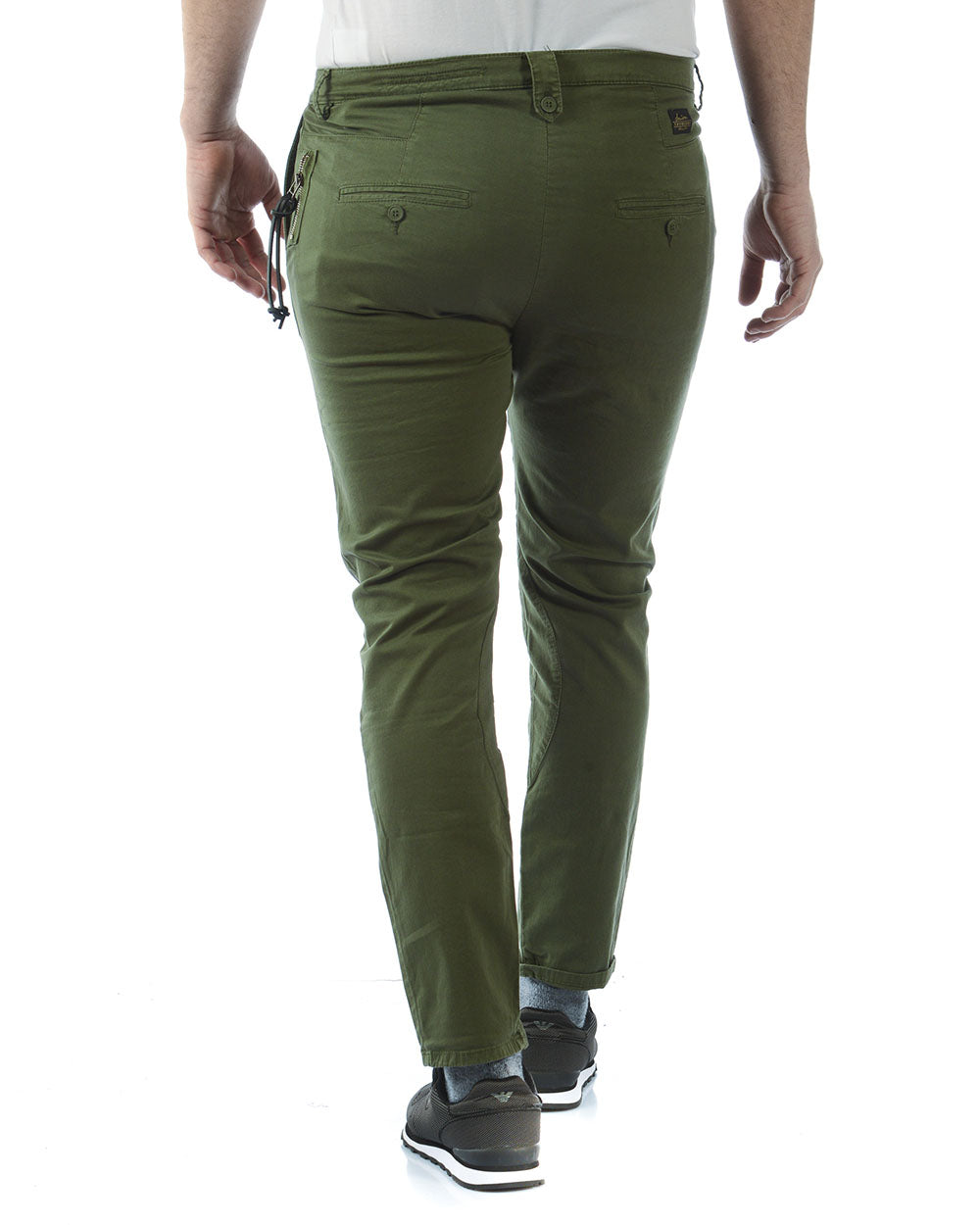 Pantaloni Verde Chiusura Bottoni - Daniele Alessandrini - mem39