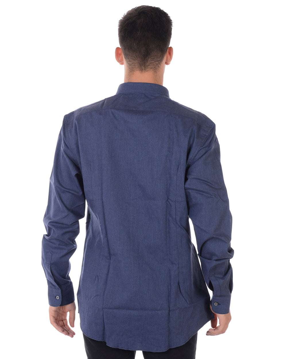 Camicia Blu Eleganza in Cotone - Daniele Alessandrini - mem39