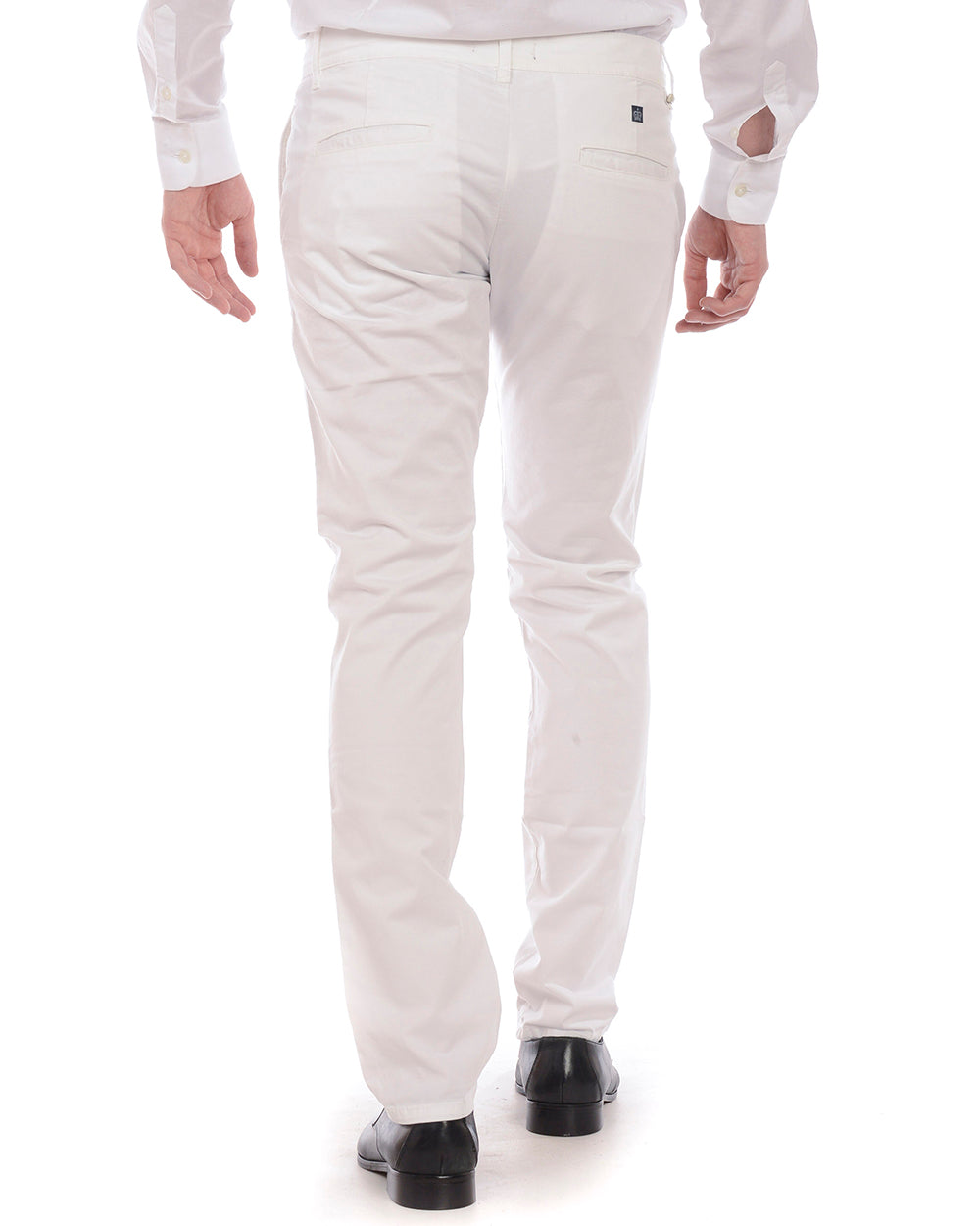 Pantaloni Daniele Alessandrini Beige con Cotone ed Elastan - mem39