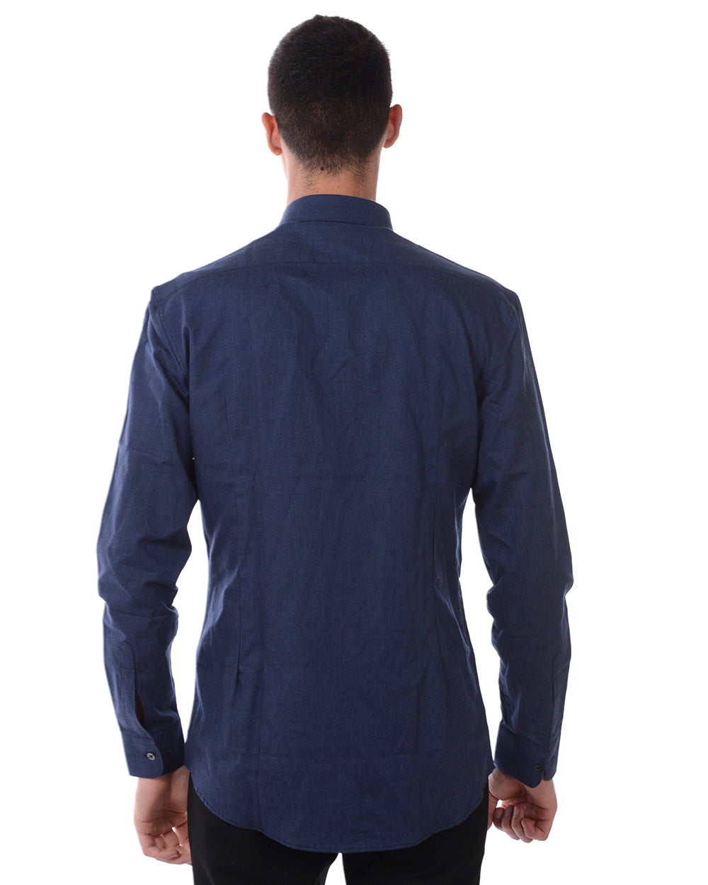 Camicia Blu Eleganza in Cotone - Daniele Alessandrini - mem39